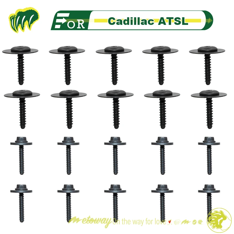 20pcs Screws For Cadillac ATSL Leaf Pannel Inner Lining Screws Hexagonal Bolts Fastener Screws