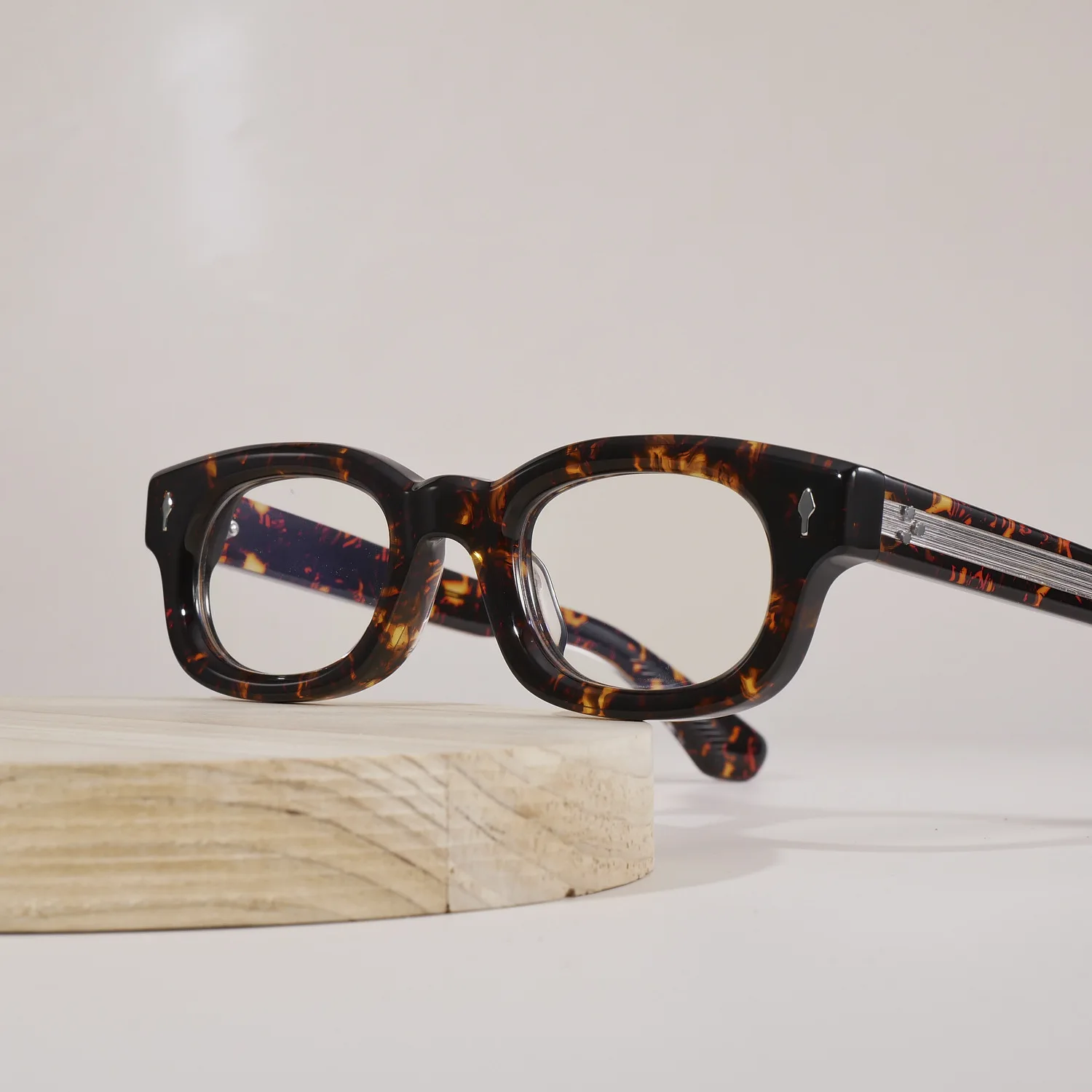 Handmade Retro Rectangle Glasses Frames Men Women Vintage Spectacles Eyeglasses Women Top Quality Acetate Trendy Unisex Eyewear
