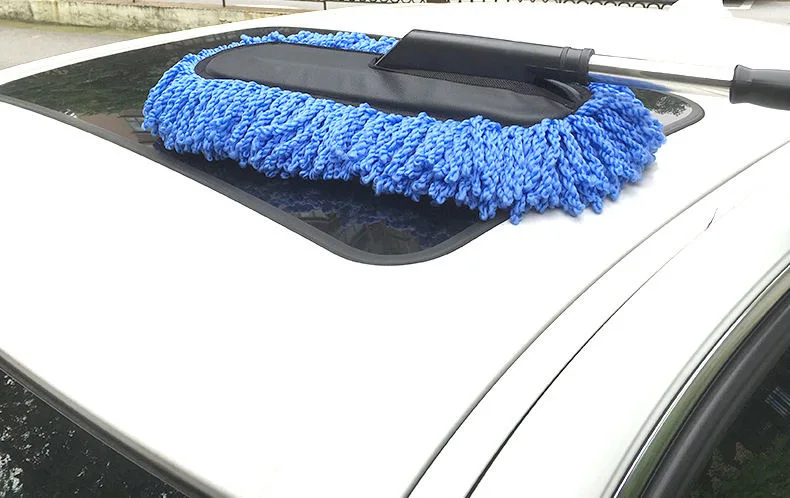Mikrofaser-Autowaschbürsten-Set, Handschuh-Schwamm mit langem Griff, Autoreinigungs-Set, Staubwedel, Autowasch-Werkzeuge, Zubehör – Detail 12