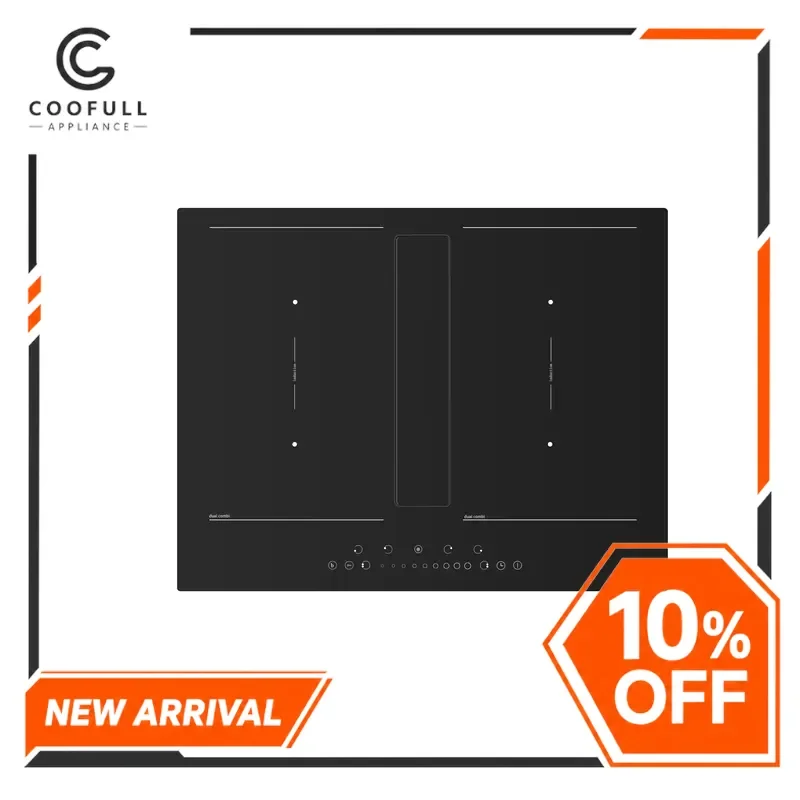 for Downair Downdraft Cooker Hood Integrated Induction Hob 2 in 1 Kitchen Appliance Electric Stove Ventilation Fan Modern