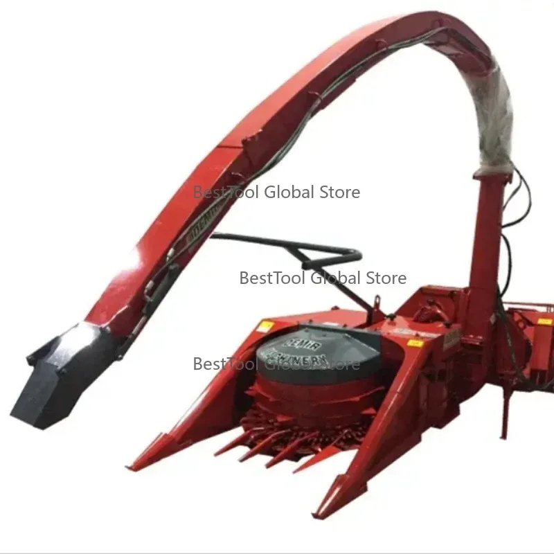 3-Line inde-pen-dent corn silage harv-ester Corn shr-edder with tra-ctor