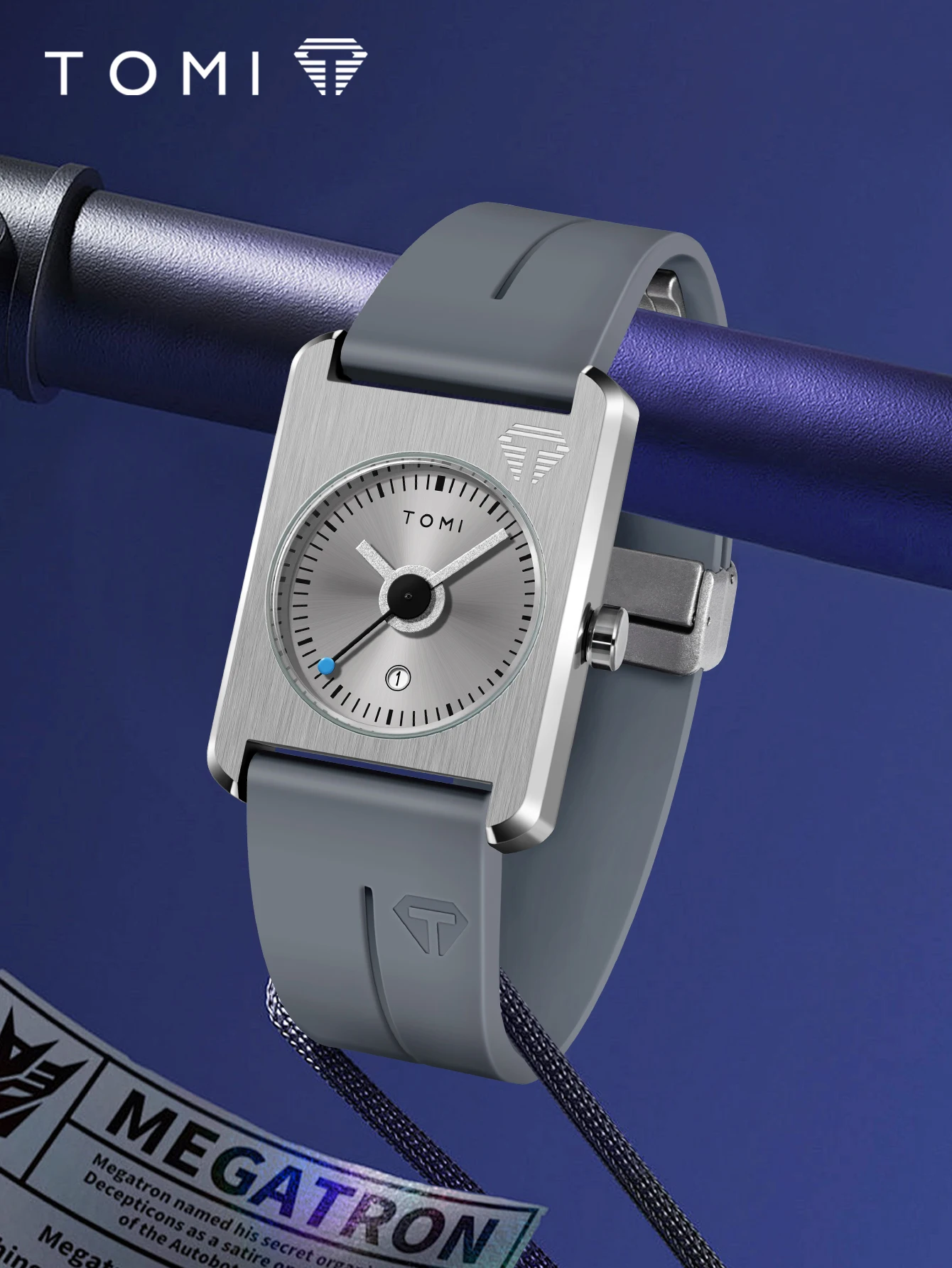 TOMI Herren-Modeuhren Quarzuhren Quadratisches Kleines Zifferblatt Armbanduhren Magnetverschluss-Uhren Einfache Freizeituhren