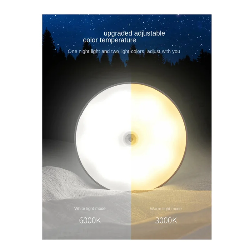 SYW-4X Motion Sensor LED Light USB Nightlights Chargeable Lamp For Kitchen Bedroom Stairs Hallway Cabinet Closet Wardrobe