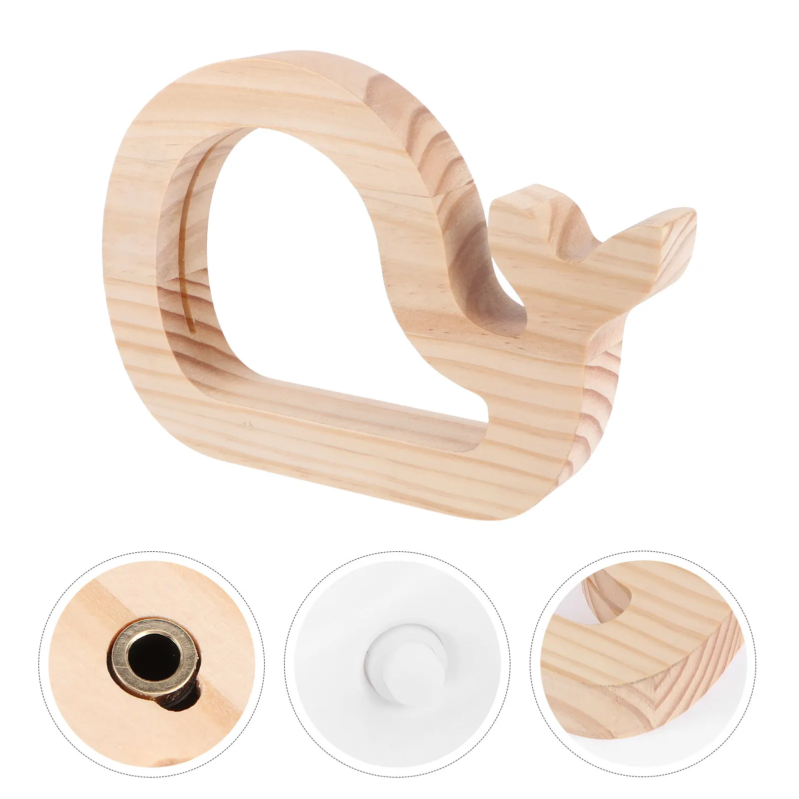 

1Pcs Whale Night Lamp Rechargeable Creative Whale Shaped Bedside Lamp Wooden Night Light Decorative Room Lighting