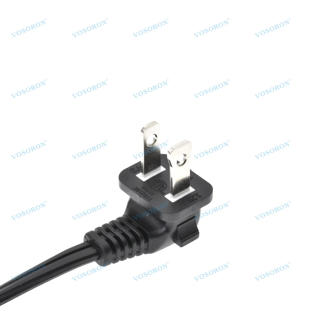 Right Angled Polarized US 2-Prong Male to Female Extension Cord, Nema 1-15P to 1-15R Power Outlet Extension Cable 16AWG (1FT)