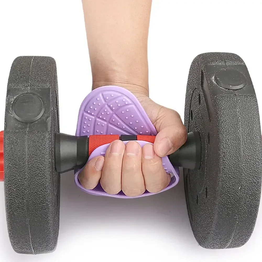 1 Paar Silikon-Griffpolster für Gewichtheben, Handschuhe, rutschfeste Handflächenschutz-Handgriffe für Unisex, Hantel, Klimmzug, Krafttraining – Detail 3