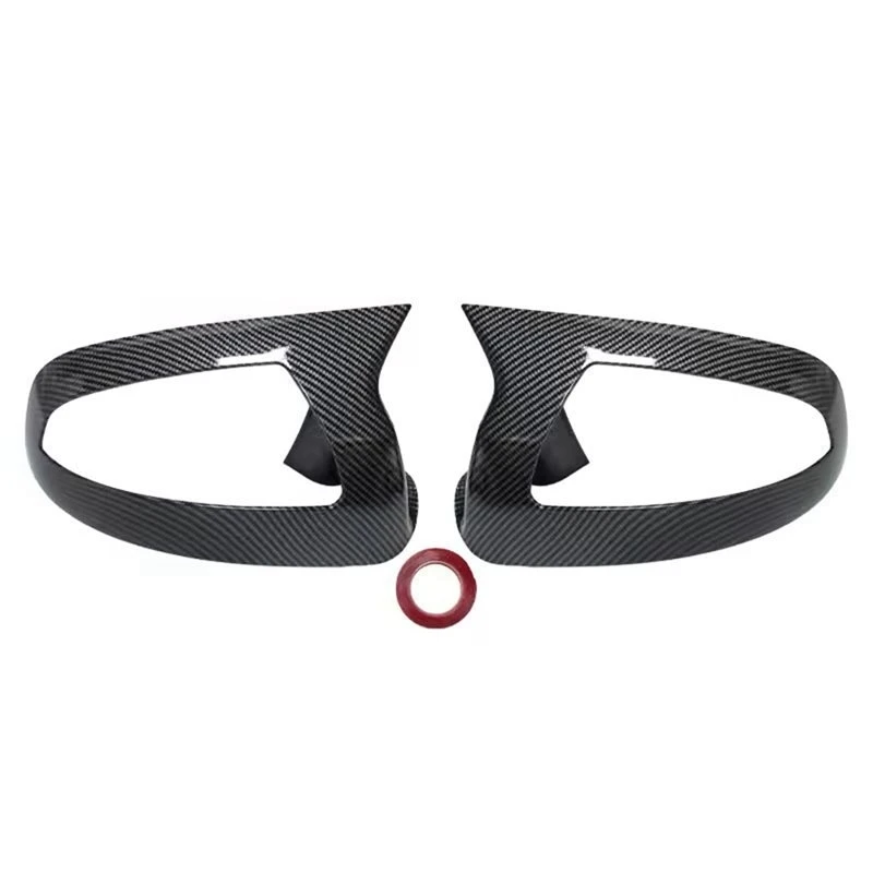 L10A For Mercedes Benz W204 C260 C200 Rearview Mirror Cover Cap Exterior Trim Side Mirror Frame Trim Carbon Fiber Pattern