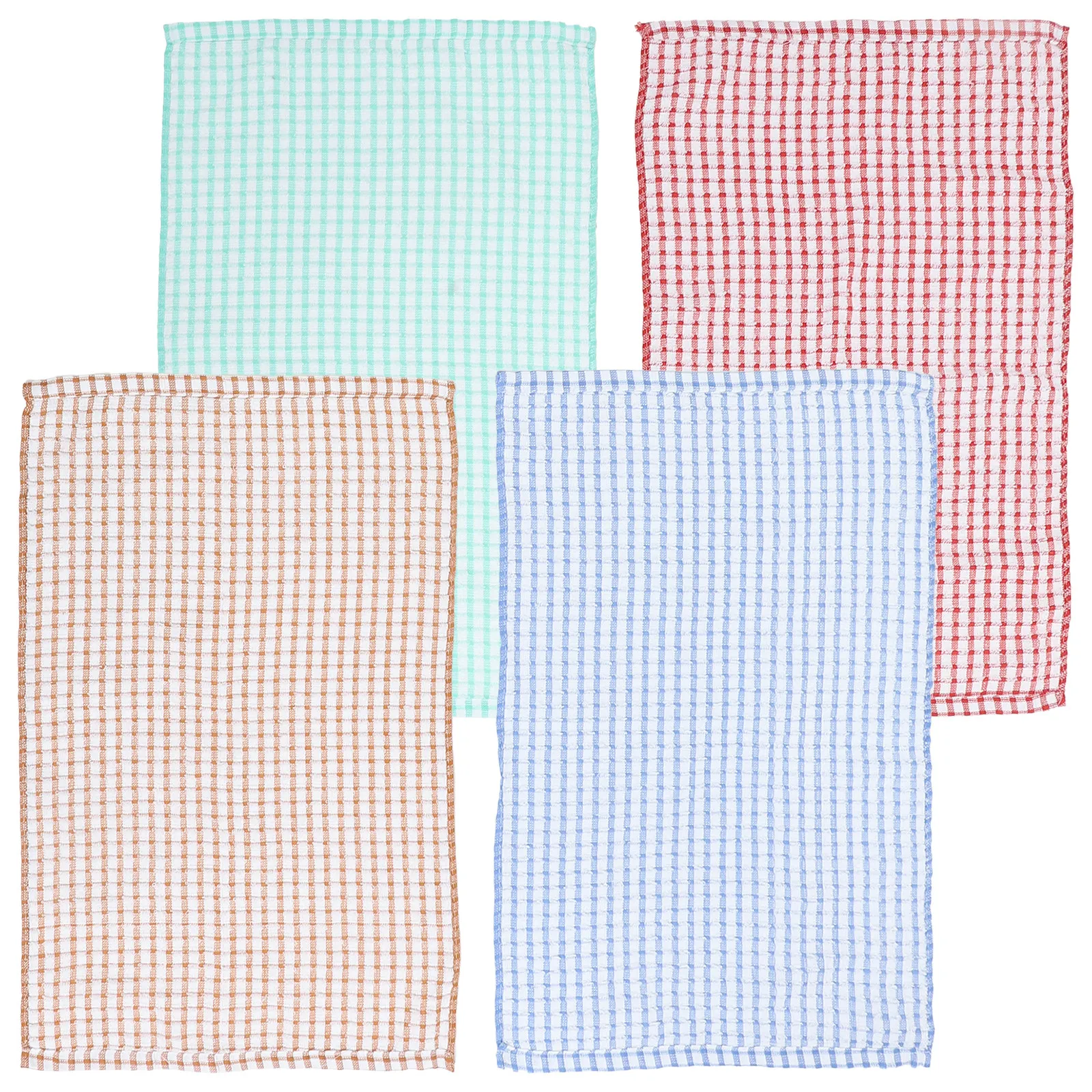 4Pcs Dishcloths Dish Towels Kitchen Towels Water Absorbent Cleaning Rags for Plates Glassware Utensils Faucets Tiles Duster