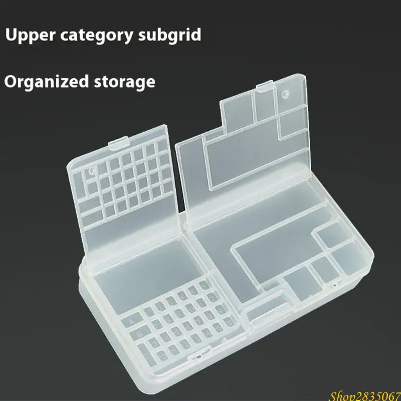 Clear Plastic Toolbox Storage Case Double Layer Storage Tray Visible Compartments Lightweight Repair Carriers 831F