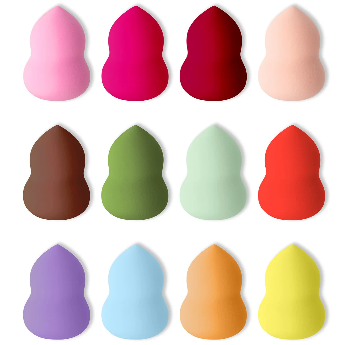 1/4 pçs cosméticos puff pó suave maquiagem fundação esponja beleza compõem ferramentas acessórios gota de água calabash forma chanfrada