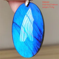 Natural Blue Light Labradorite Pendant Labradorite Gemstone Necklace Women Men Jewelry AAAAAA