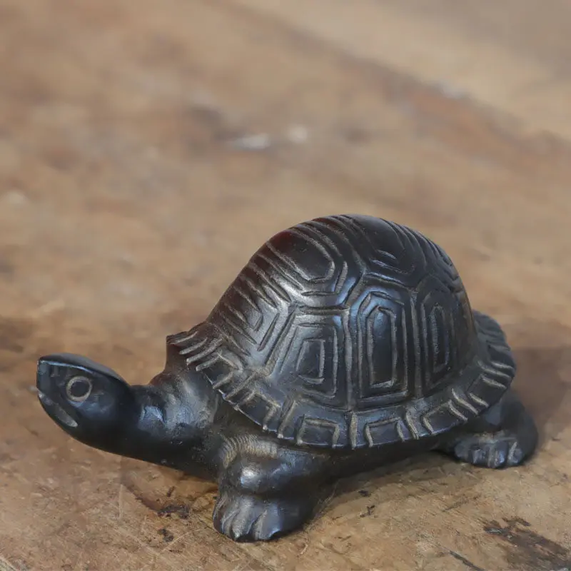 Blue Stone Turtle Stone Carving Piece - A Classic Decorative Item with Spatial Aesthetic Appeal Featuring An Animal Motif Decor