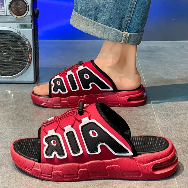 Men's Sports Slippers for Men Air Cushion Design Slide Man Summer New PVC Soft Non-slip Flip Flops Slippers Men Chanclas Hombre