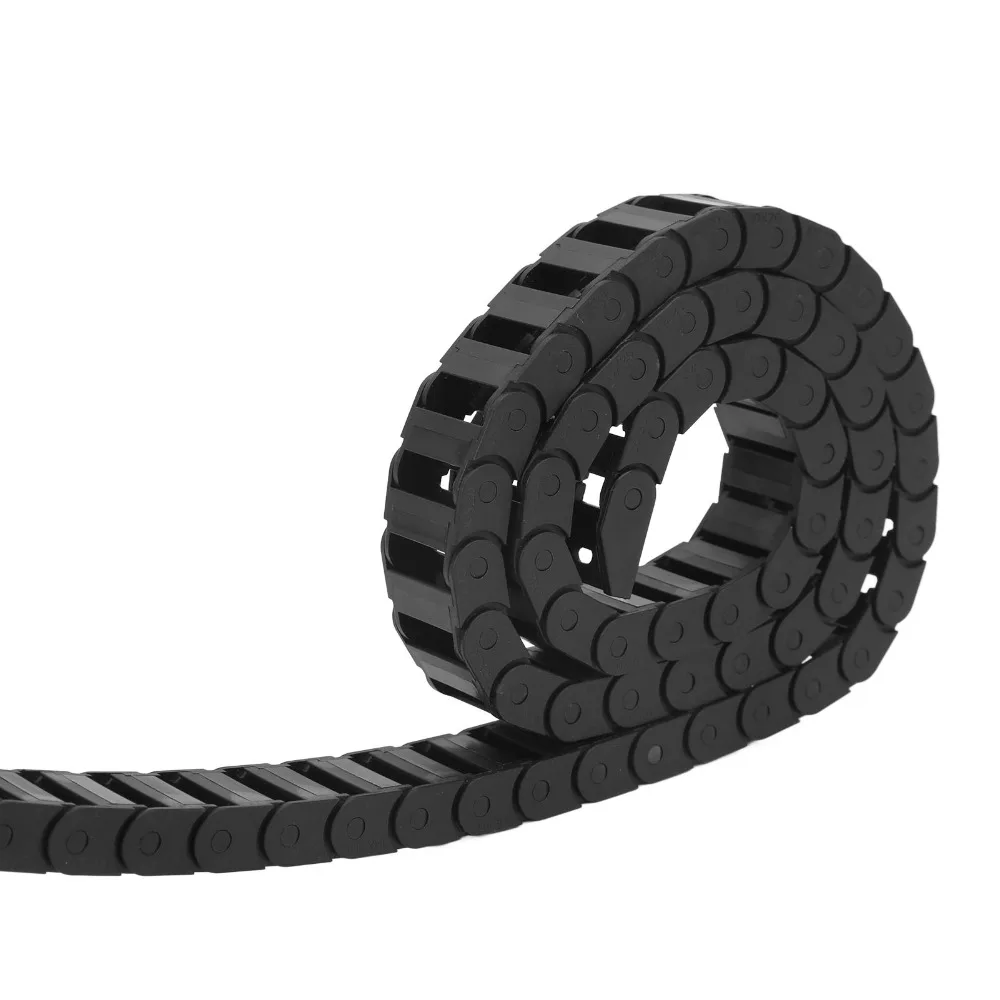 

Durable Black Wire Carrier Chain 10mm x 20mm 1M Length Drag Chain CNC Cable Carrier Industrial Equipment
