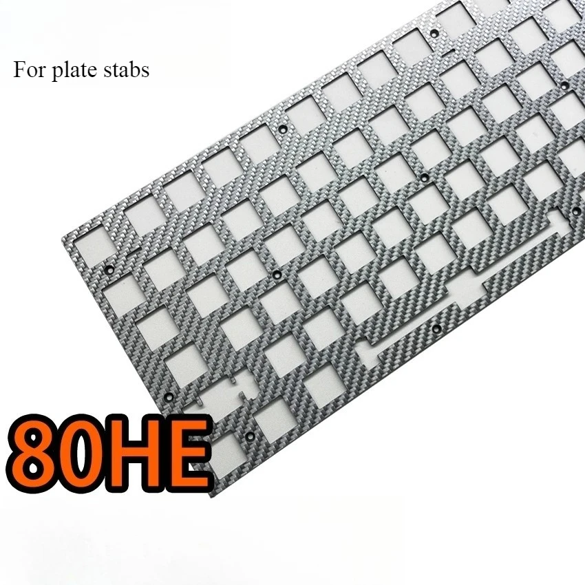 Wooting 80HE ANSI keyboard reinforced plate brass FR4 CF aluminum for plate mount stabilizer and pcb screw in stab