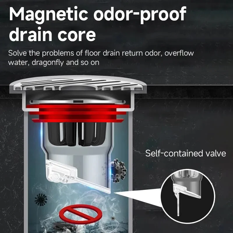 Odor Proof Floor Drain Valve-Sewer Core Backflow Preventer Shower Floor Drain Plug for Kitchen Bathroom Toilet Sewer Anti-odor