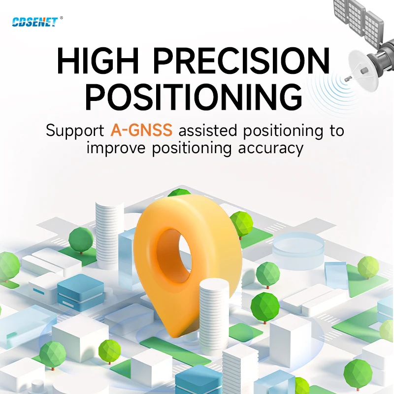 Beidou Positioning and Navigation Module CDSENET E108-GN03B AT6668B BDS B1I B1C Low Power LNA Stamp Hole Antenna Small Size