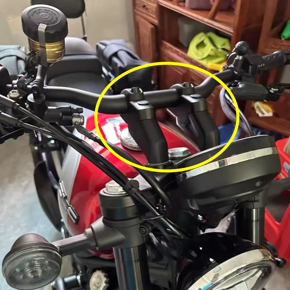 For 450CL-C  Handlebar Riser Spacers 30mm Raise & 25mm Backward Move Motorcycle Handle Clamp Mod Accessories