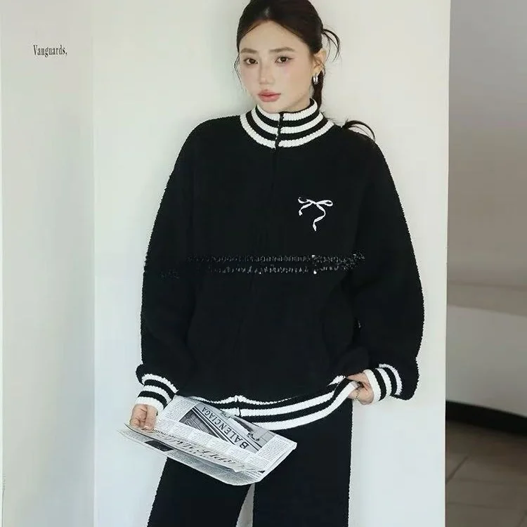 thiened-f-fce-spwear-zipper-high-collar-home-clothes-for-women-winter-autumn-new-sle-velvet-home-robe-ladies-nig