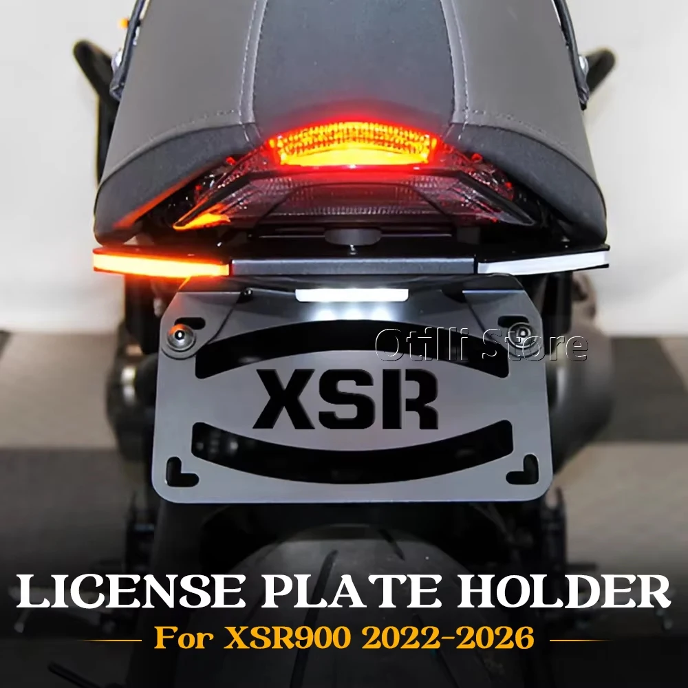 License Plate Holder For Yamaha XSR900 xsr900 XSR 900 2022-2026 Motorcycle Accessories Rear Tail Tidy Turn Signal Integrated
