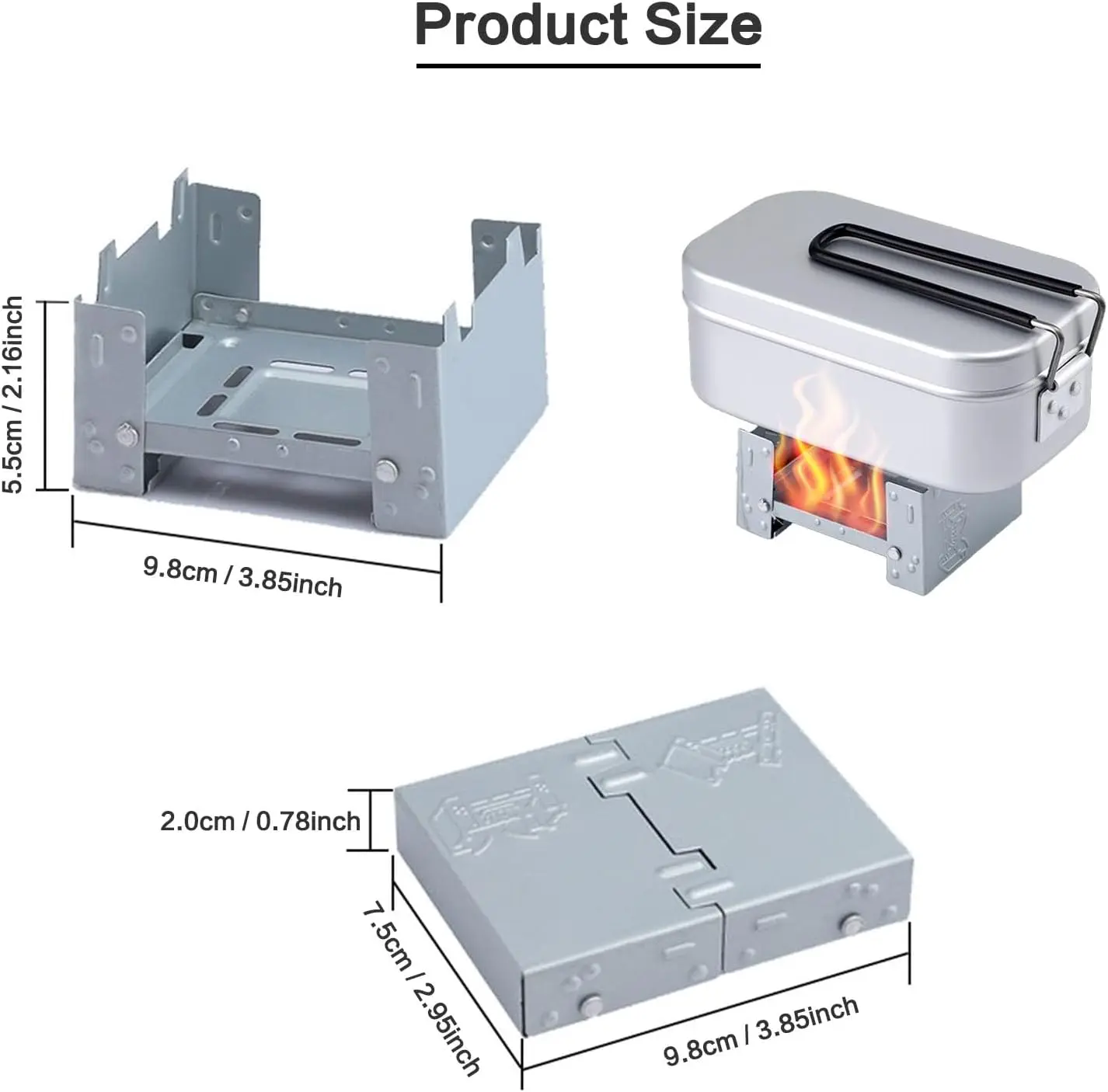 موقد الجيب المحمول الظهر موقد قابل للطي السفر في الهواء الطلق موقد محمول خفيفة الكحول موقد للمشي لمسافات طويلة التخييم #3