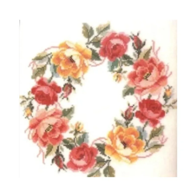 

T B1261 [peony wreath] precise printing cross stitch embroidery kits Top Quality Lovely Hot Sell Counted Cross Stitch Kit