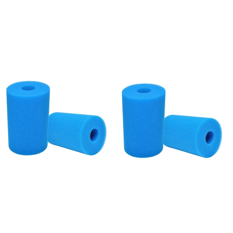 Type B Washable Pool Sponge Filter, Reusable Swimming Cartridge Foam Filter For Compatible With In-Tex Type B (4 Pcs)