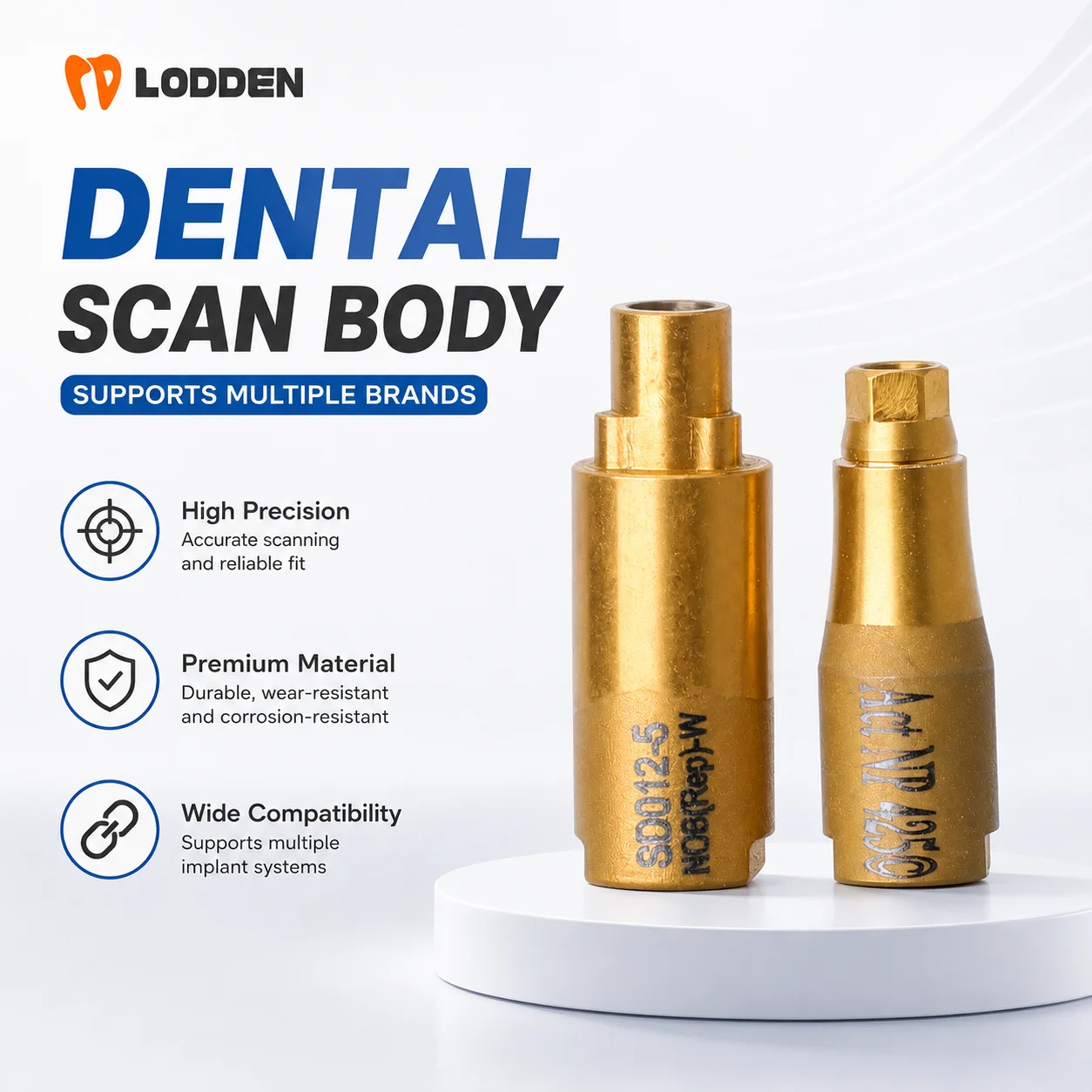 Dental Implant Scan Body CAD CAM for Osstem Dentium Megagen NeoBiotech ITI Digital Implant Lab Materials