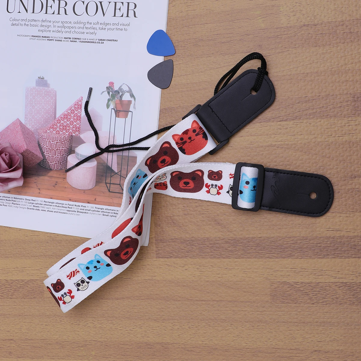 

Ukulele Strap Polyamide Adjustable Cartoon Bear Guitar Guitar Strap Shoulder Belt For Kids Ukulele Parts Accessories