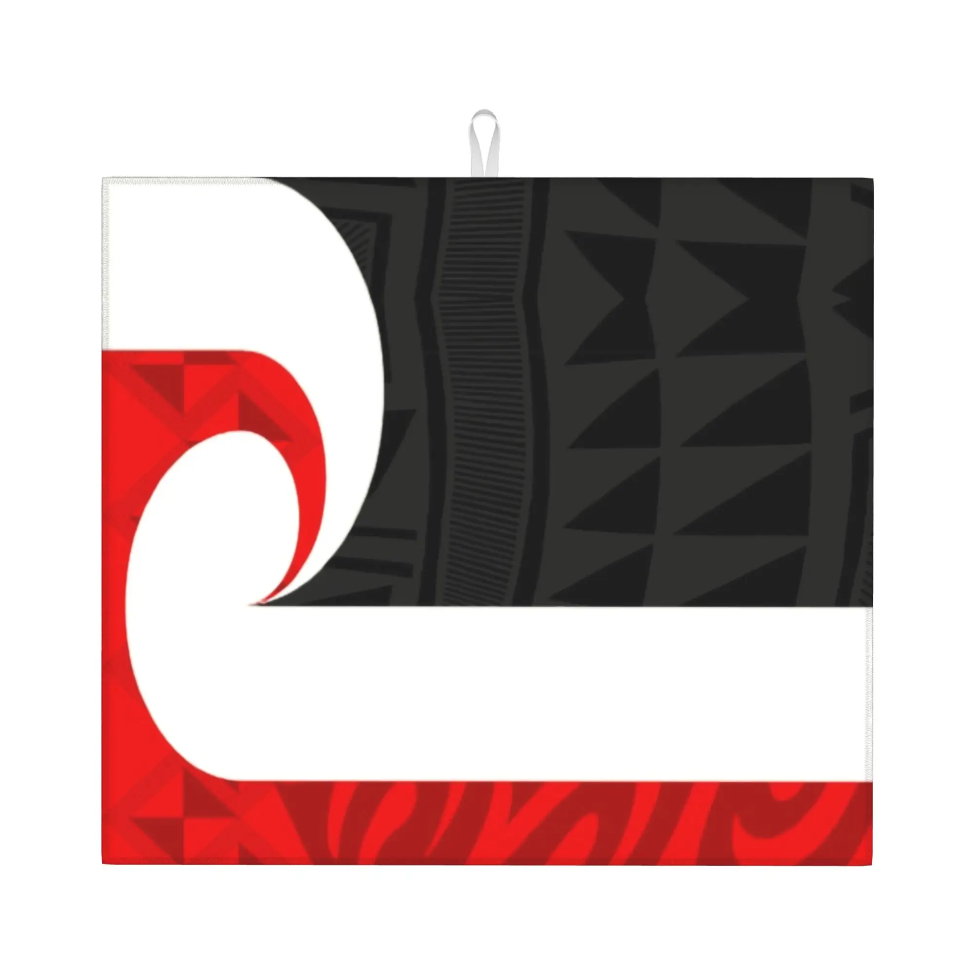 The Maori New Zealand Non Slip Kitchen Counter Protector Mat Barware Tableware Reusable Maori Flag Drying Mat For Kitchen