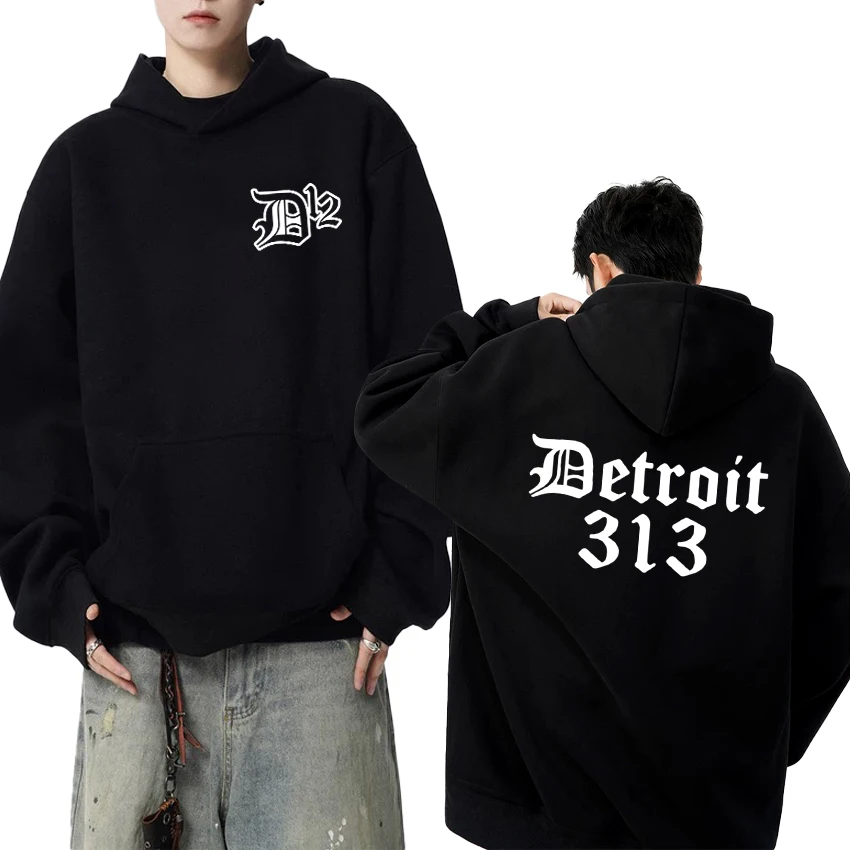 

Hot Rock band D12 Album Double Sided printed Hoodies Unisex vintage hip hop streetwear Autumn Winter Men women Fleece Sweatshirt