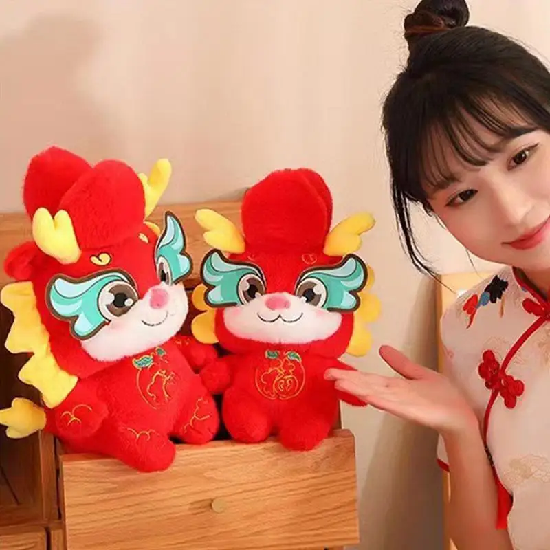 Year Of The Dragon Plush Special New Year Of The Dragon Zodiac Plush Toy Dragon-shaped Rag Doll Children's Doll Birthday Gifts