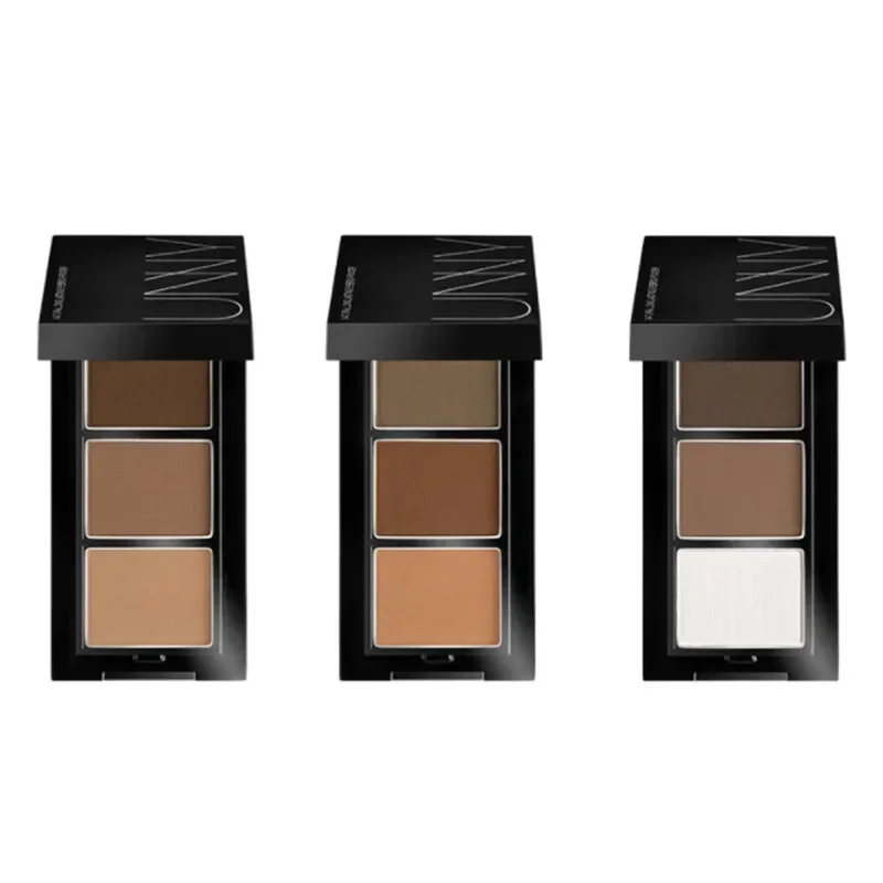 UNNY 3 in 1 tavolozza per trucco in polvere per sopracciglia gel impermeabile per potenziatore per sopracciglia naso ombretto contorno pennello cosmetico specchio