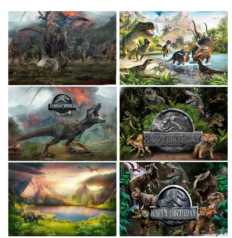 Jurassic World Park Dinosaur Party Backdrops for Photo Studio Forest  Newborn Birthday Party Baby Shower Backgrounds Photocall