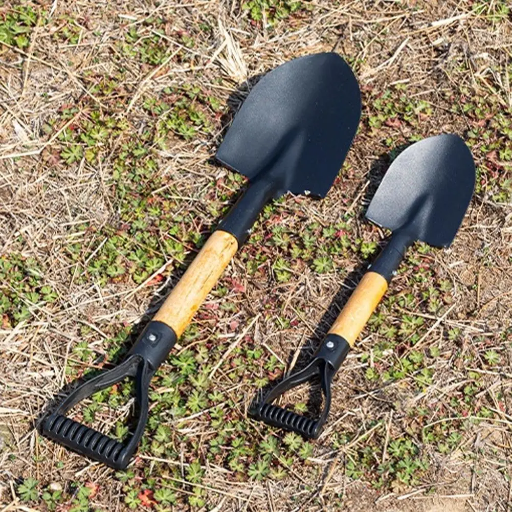 

36/50.5cm Manganese Steel Digging Shovel Kids Trowel Waterproof Rustproof Coated Garden Scoop for Outdoor Beach Camping