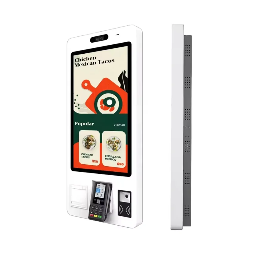 

Платежный киоск 21,5-дюймовый настенный сенсорный экран POS-машина SDK 10-точечный емкостный сенсорный терминал для самозамазывания