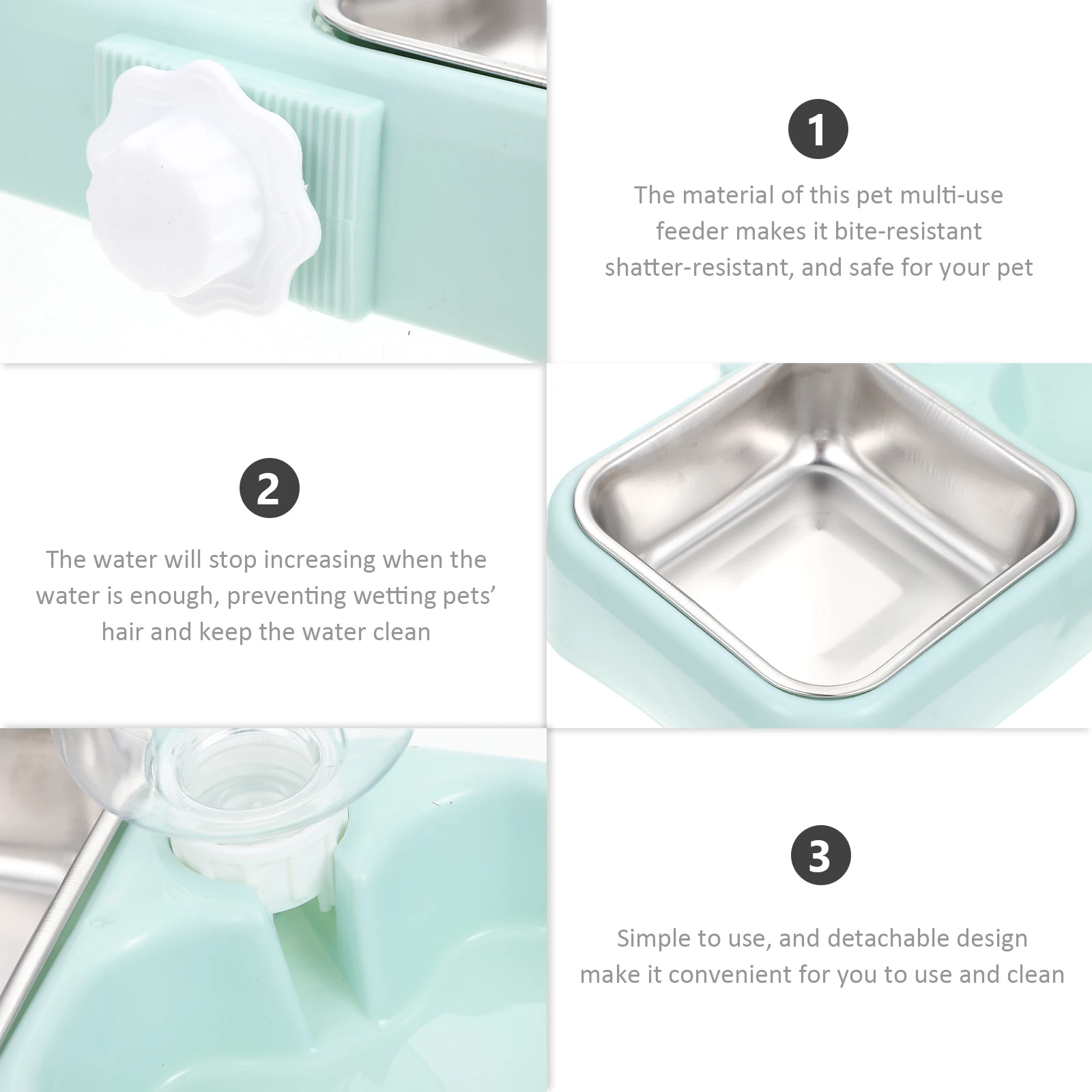 

Cat Feeder Automatic Water Refill Pet Bowl Hanging Dog Bowls for Kennel Dispenser Feeding Station