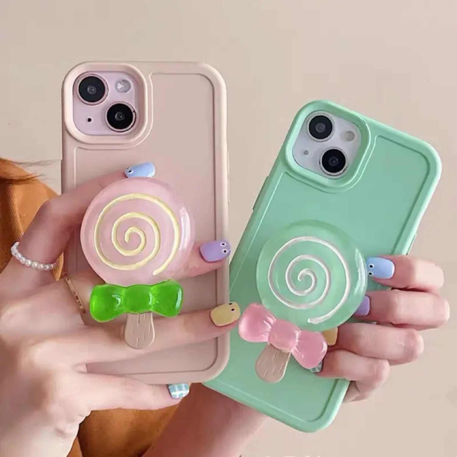 Supporto creativo per custodia per telefono a forma di lecca-lecca 3D per tutti i telefoni