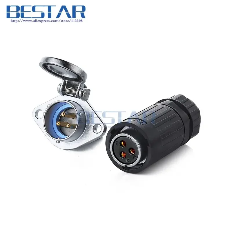 IP68 الغطاء الواقي الغبار ، ذكر المقبس موصل مقاوم للماء ، موصلات الكابلات الصناعية 2 دبابيس 3 دبابيس 4 دبابيس 5 دبابيس 7 دبابيس