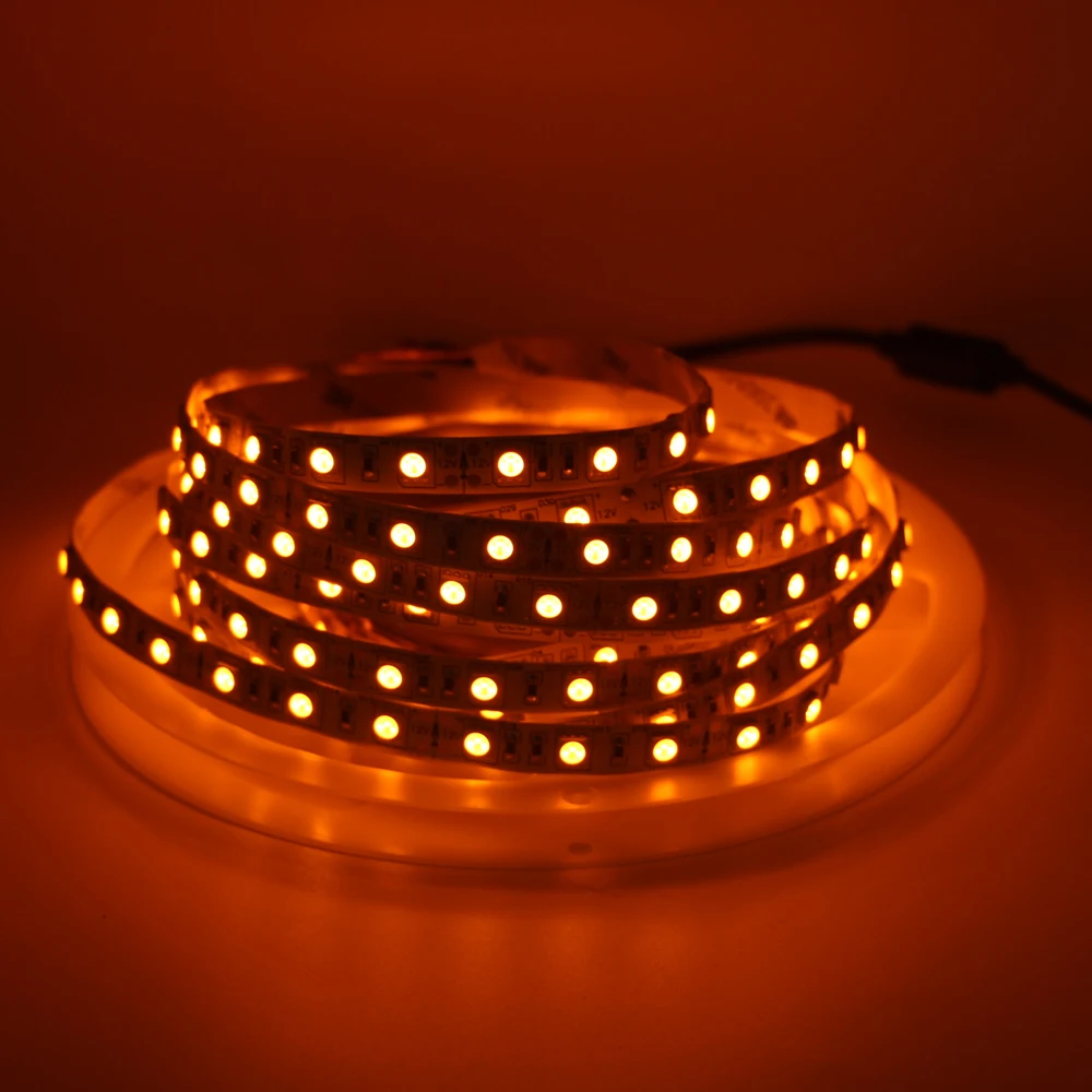 DC 12V SMD 3528 5050 Flexible LED Strip Orange Light 60/120 LEDs per Meter DIY Car Chassis Lighting Strip for Vehicle