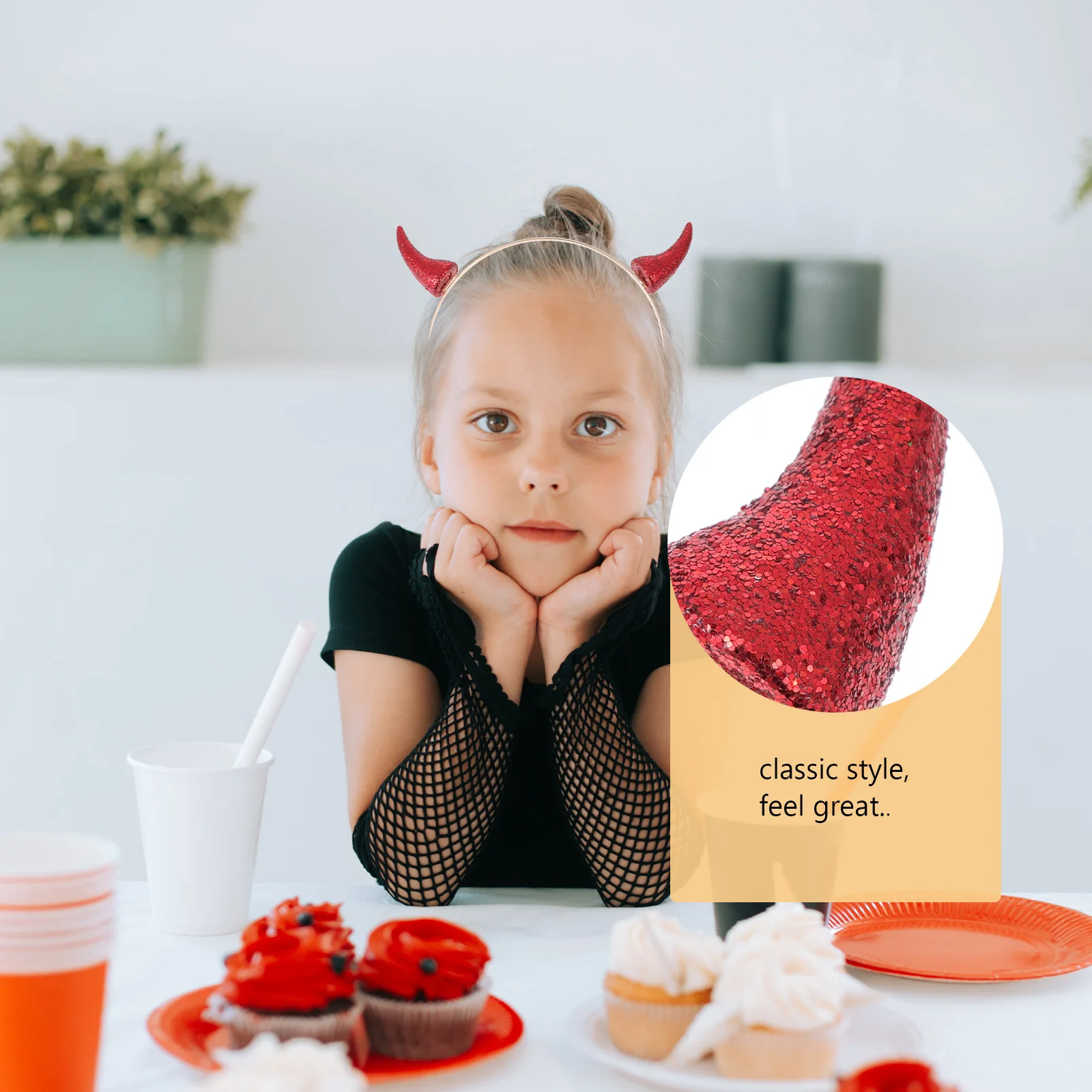 Festival cabelo wear para mulheres elegante chifre bandana traje de halloween cocar aros decorativos acessório festa design na moda