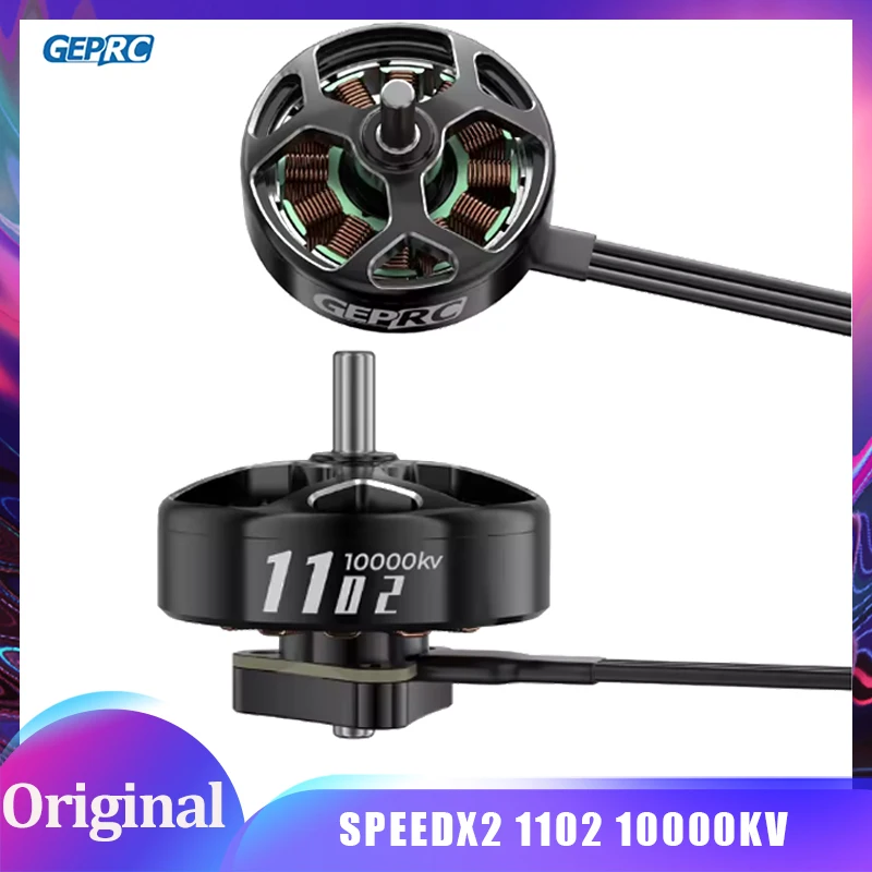 

GEPRC SPEEDX2 1102 10000KV Двигатель ESC 12A Бесщеточный двигатель черный с мини-16,-2 дюйма RC FPV Racing Drone Аксессуары для мультикоптеров