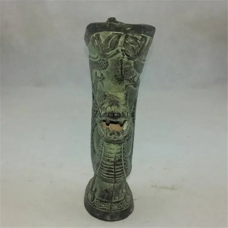 China Collectible Decorated Handwork Bronze Carved Sheep Cup Statue