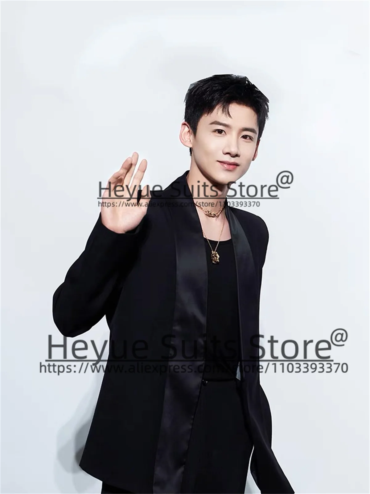 Black Casual Men Suits Slim Fit Shawl Lapel Groom Tuxedos Formal Party Prom 2 Pieces Sets Fashion Male Blazer trajes de hombre