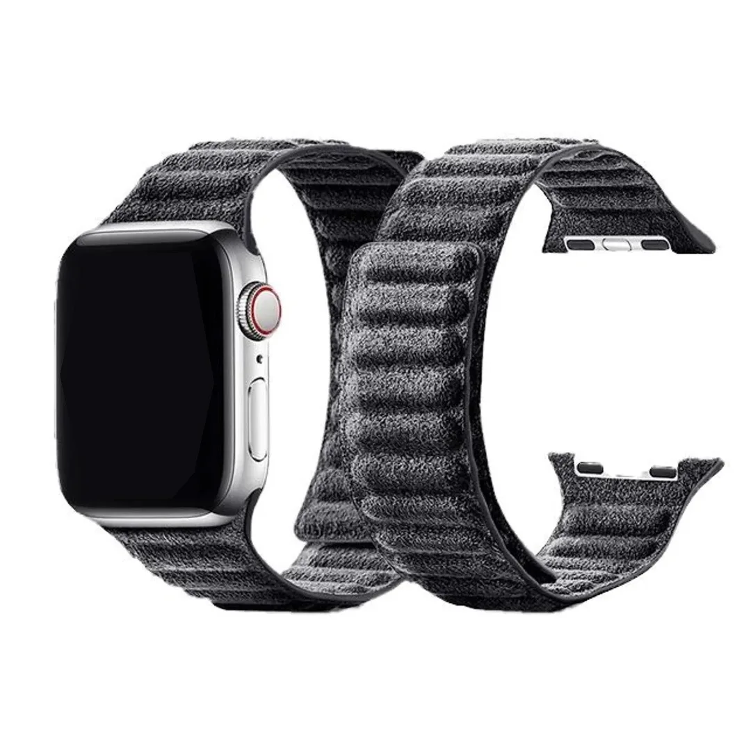 

Магнитный ремешок из 100% алькантары для Apple Watch Ultra 3 2, спортивный кожаный браслет для IWatch Series 11 10 9 8 49 мм 46 мм 45 мм