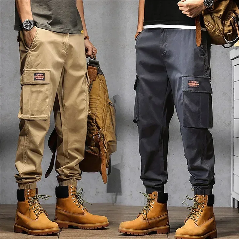 Pantalones Cargo para hombre, pantalones Cargo militares tácticos Harem para hombre, ropa técnica de alta calidad para trabajo de Hip Hop al aire libre, pantalones apilados