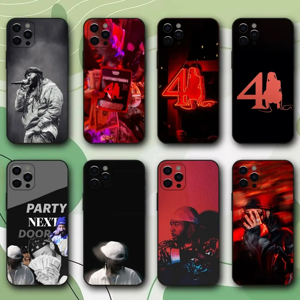 Singer P-Partynextdoor Phone Case For iPhone 15,14,13,12,11,Pro,X,XS,Max,XR,Plus,Mini Soft Black Cover