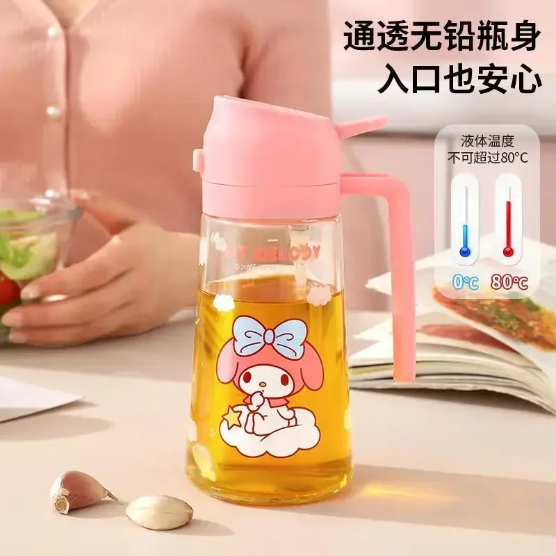 

MINISO Hello Kitty My Melody Anime Kawaii Spray Pour Oil Pot Cute Cinnamoroll Leakproof Oil Jar Hanging Bottle Gifts for Girls