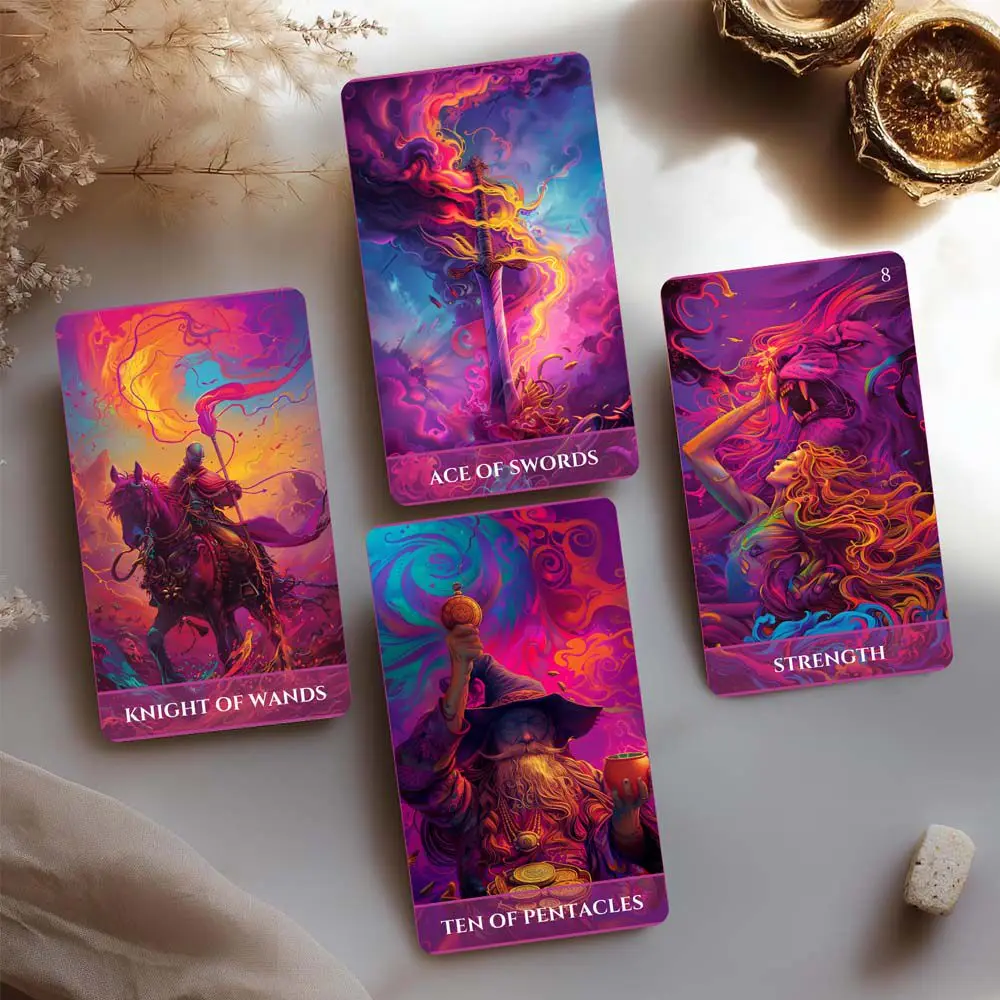 Picture 4: 78 Card Luminous Arcana Tarot Deck,  Perfect for Wisdom, Creativity, and Awakening Readers, Card Game for Insight