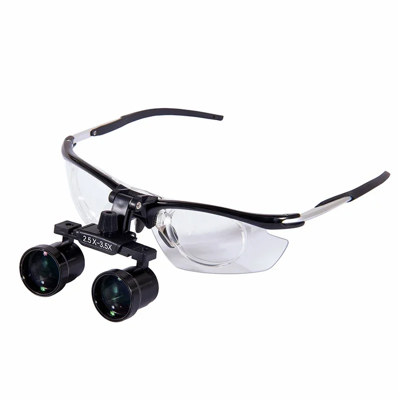 Imagem -04 - Lupas Dentais Binoculares com Quadro Transparente Interno Lupa Variável Distância Interpupilar Ajustável Ampliação 2.5x3.5x